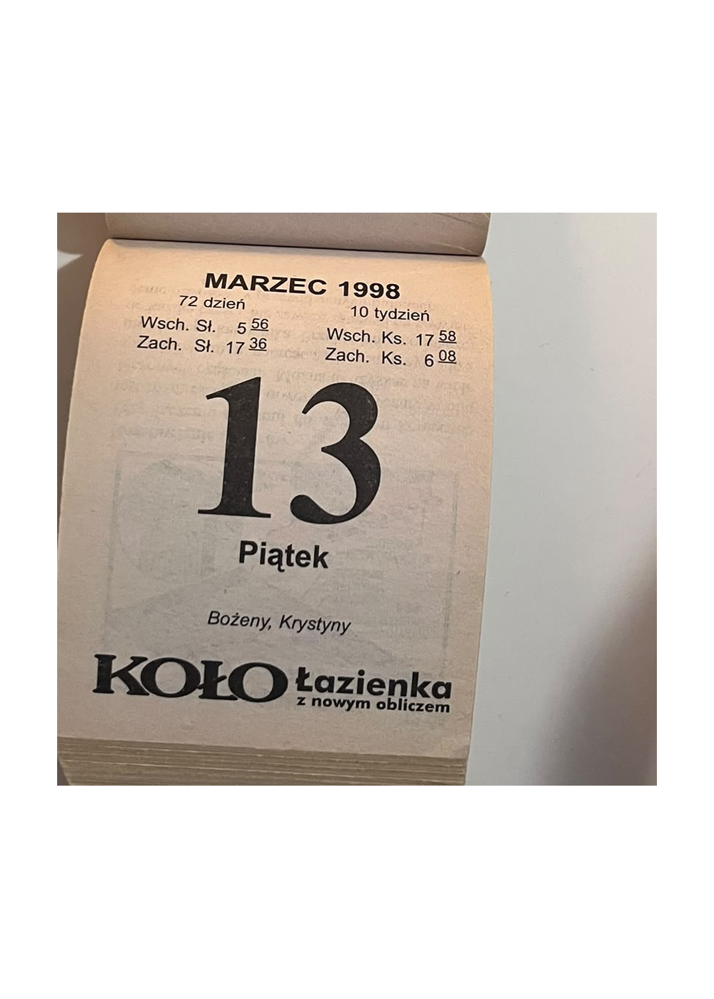 Drugie zdjęcie – Kalendarz 1998 – 365 porad domowego fachowca